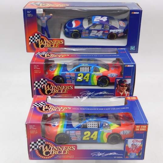 Jeff Gordon 24 Assorted Nascar Winners Circle Hasbro Diecast Cars Pepsi image number 1