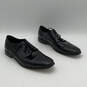 Mens Welles Black Leather Square Toe Lace-Up Oxford Dress Shoes Size 10.5 image number 2
