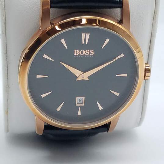 Hugo Boss HB.140.1.2368 40mm 3ATM WR Black Dial Date Men's Watch 43g image number 1