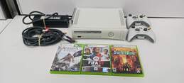 Microsoft Xbox 360 Video Game Console w/Cables, 2 Controllers and 3 Games