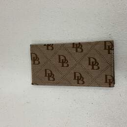 Dooney & Bourke Womens Brown Monogram Receipt Keeper Compartments Bifold Wallet alternative image