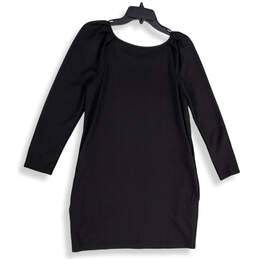 Womens Black Long Sleeve Round Neck Pullover Sheath Dress Size Small alternative image