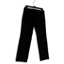 Womens Black Flat Front Pockets Regular Fit Straight Leg Dress Pants Size 8 alternative image