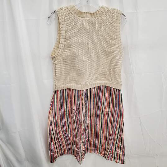 Zara Women's Multicolor Striped Skirt Knit Top Sleeveless Dress Size L image number 2