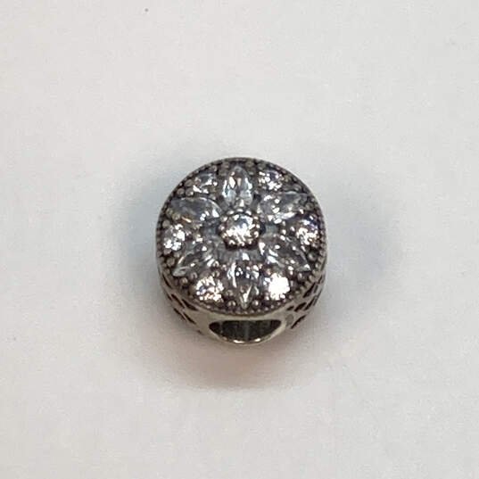 Designer Pandora S925 ALE Sterling Silver CZ Radiant Bloom Beaded Charm image number 5