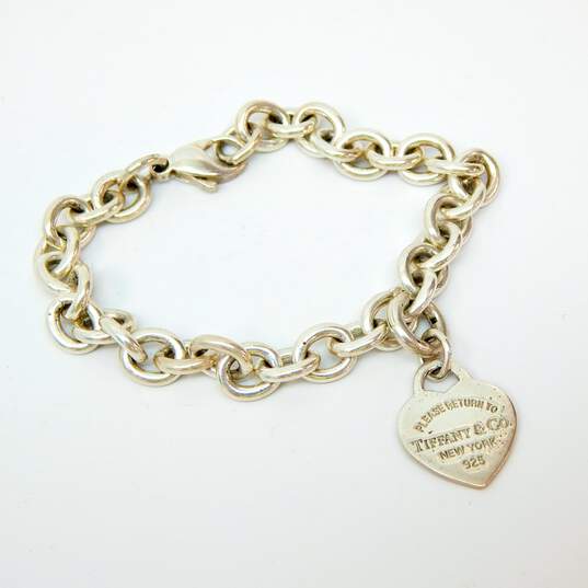 Tiffany & Co 925 Please Return To Tiffany Heart Tag Bracelet 25.5g image number 5