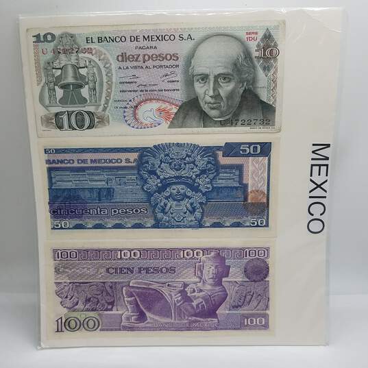 Vintage Mexico Paper Money Collection 3pcs. 20.0g image number 1