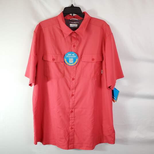 Buy the Columbia Men Pink Button Up XL NWT