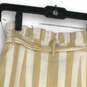 Hollister Womens Tan White Striped Button Front Belted Short A-Line Skirt XS image number 4