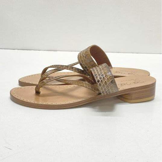 Nana Positano Leather Toe Wrap Sandals Brown 7.5 image number 2