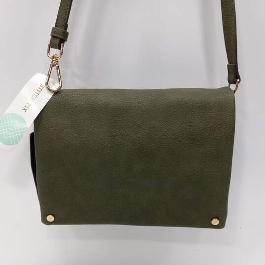 Street Level Women's Green Leather Crossbody Purse image number 3