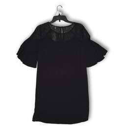 NWT Ella Moss Womens Shift Dress Round Neck Short Sleeve Black Size Medium alternative image