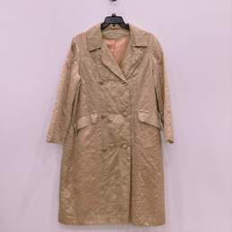 Vintage MCM Mid Century Modern Beige Women's Textured Pattern Coat