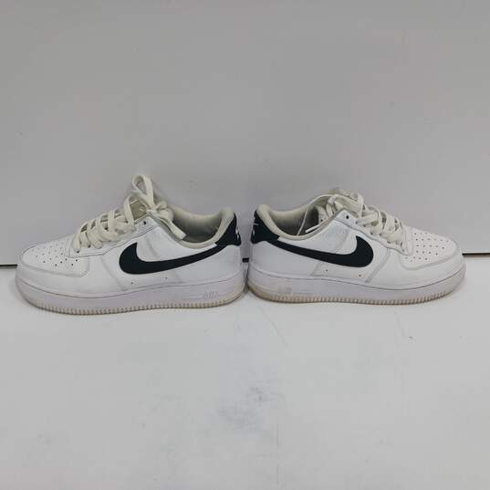 Nike Men's Air Force 1 White/Black Shoes CT2302-100 Size 9 image number 3
