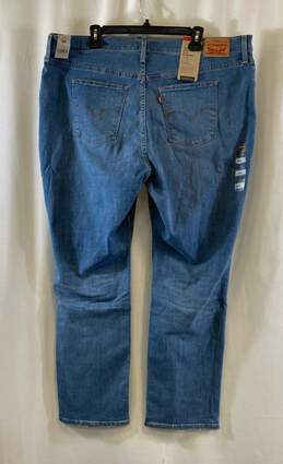 NWT Levi's 724 Womens Blue High Rise Hypersoft Denim Straight Leg Jeans Size 20W alternative image