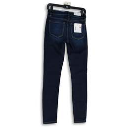 NWT Vervet Womens Amber Dark Blue Denim Mid Rise Skinny Leg Jeans Size 26 alternative image