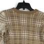 NWT Hollister Womens Brown Plaid Button Front Cropped Cardigan Sweater Size S image number 4