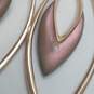 Alexis Bittar Gold Tone Lucite Hand Painted Center Dangle Earrings 9.3g image number 3