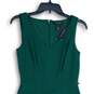 NWT White House Black Market Womens Green V-Neck Back Zip Sheath Dress Size 0 image number 3