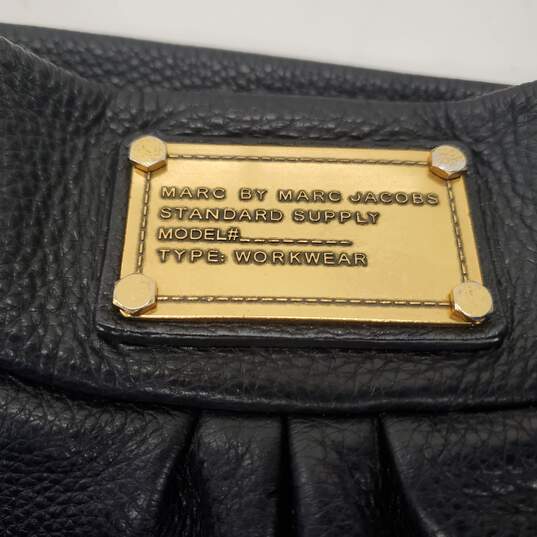 Marc by Marc Jacobs Classic Q Black Leather Hillier Hobo Bag image number 2