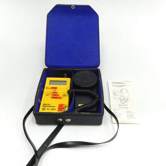 Greenlee Digital Light Meter 93-1065 Lux Measurement Detector Sensor w/ Case image number 1