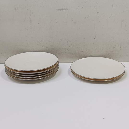 Vintage Set of 5 Lenox Olympia PL Saucers & 2 Bread and Butter Plates image number 1