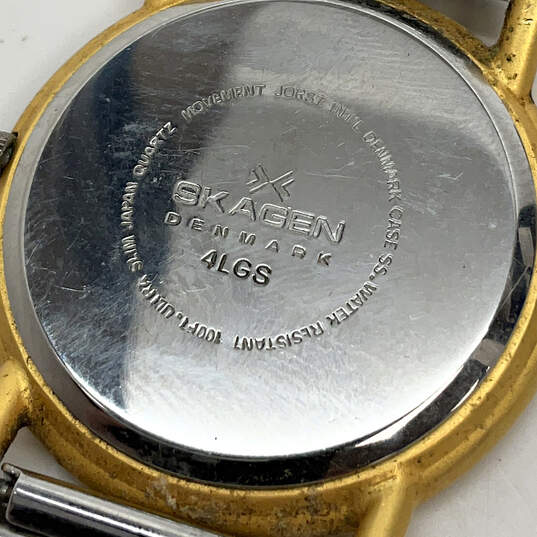 Designer Skagen Denmark 4LGS Silver Stainless Steel Quartz Wristwatch image number 4