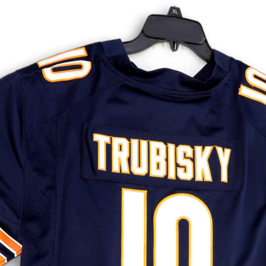 Mens Blue NFL Chicago Bears Mitch Trubisky #10 Football Jersey Size XL image number 4