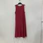 NWT Soft Surroundings Womens Red Round Neck Sleeveless Shift Dress Size 2X image number 2