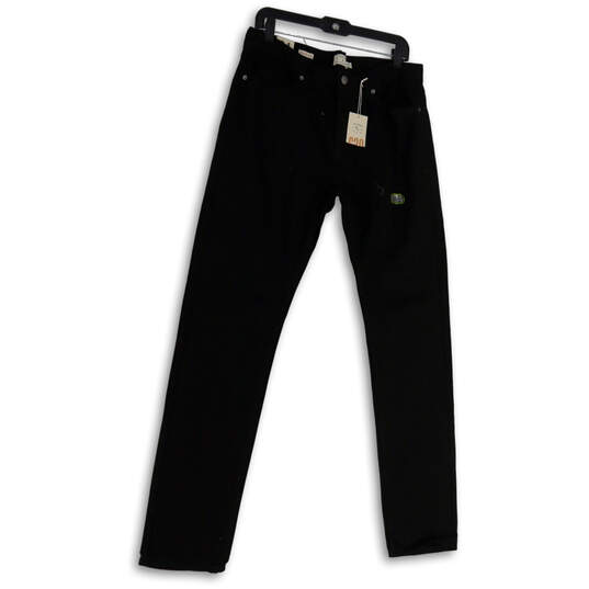 NWT Womens Black Dark Wash Regular Fit Pockets Denim Skinny Jeans Size 34L image number 1