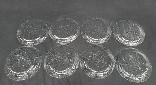 Vintage Bundle of Eight Cut Etched Glass Salad Plates image number 4