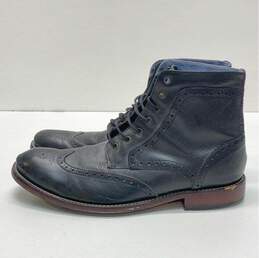 Ted Baker Sealls Black Leather Wingtip Lace Up Ankle Boots Men's Size 13 M alternative image