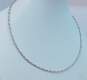 14k White Gold Twisted Chain Necklace 6.5g image number 1