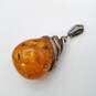 Sterling Silver Amber Like Wrapped Tear Drop Pendant 19.4g image number 2