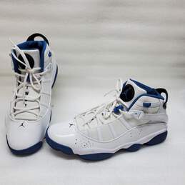 Air Jordan 6 Rings White Marina Blue Men's Sneakers Size 13