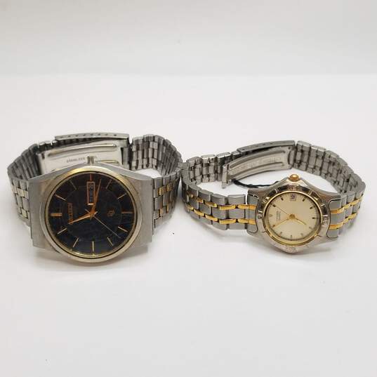 Citizen His and Hers 2 tone Stainless Steel Watch Collection image number 7