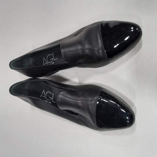 AGL Women's Black Leather Slip On Shoes Size 5 image number 2