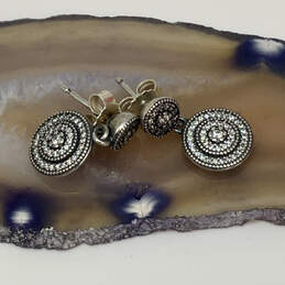 Designer Pandora S925 ALE Sterling Silver Radiant Elegance Dangle Earrings