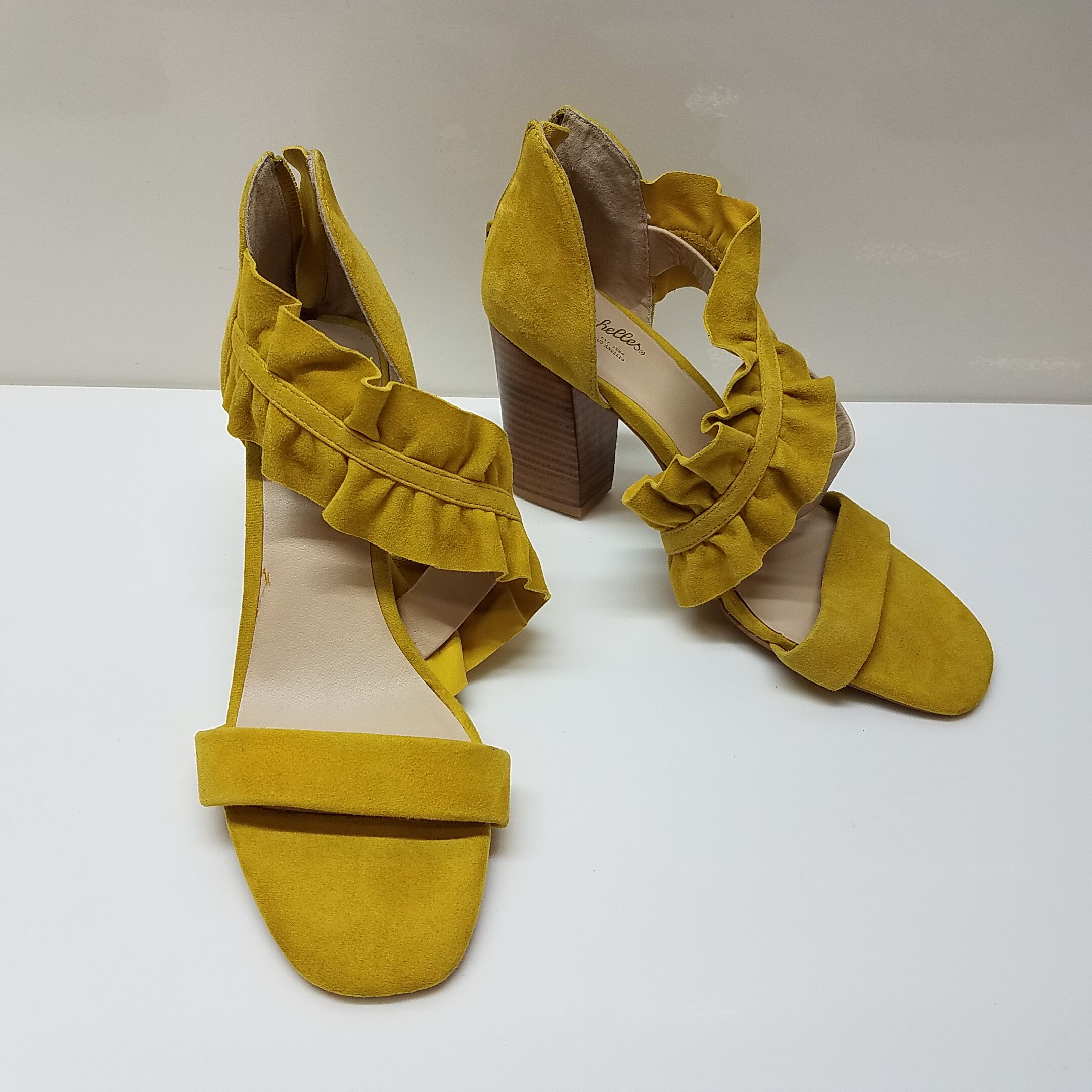 Buy Mast & Harbour Women Mustard Yellow Solid Block Heels - Heels for Women  14964532 | Myntra