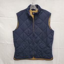 J. Crew MN's Quilted Blue Vest Size M