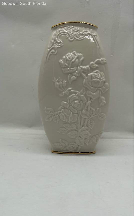 Lenox White Floral Design Vase image number 3