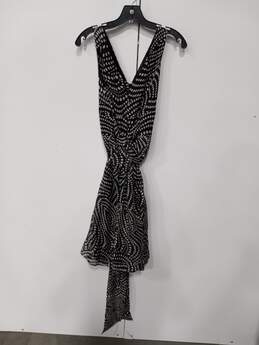 Brooks Brothers Women's Black Polka Dot Sleeveless Tie Dress Size 8 alternative image