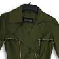Guess Womens Green Notch Lapel Long Sleeve Double Breasted Trench Coat Size XS image number 3