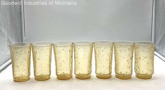 Anchor Hocking Pagoda Honey Gold Tumblers 7pc image number 1