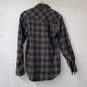 Pendleton Men's Black/Gray Plaid Fitted Canyon Dress Shirt Size S image number 2