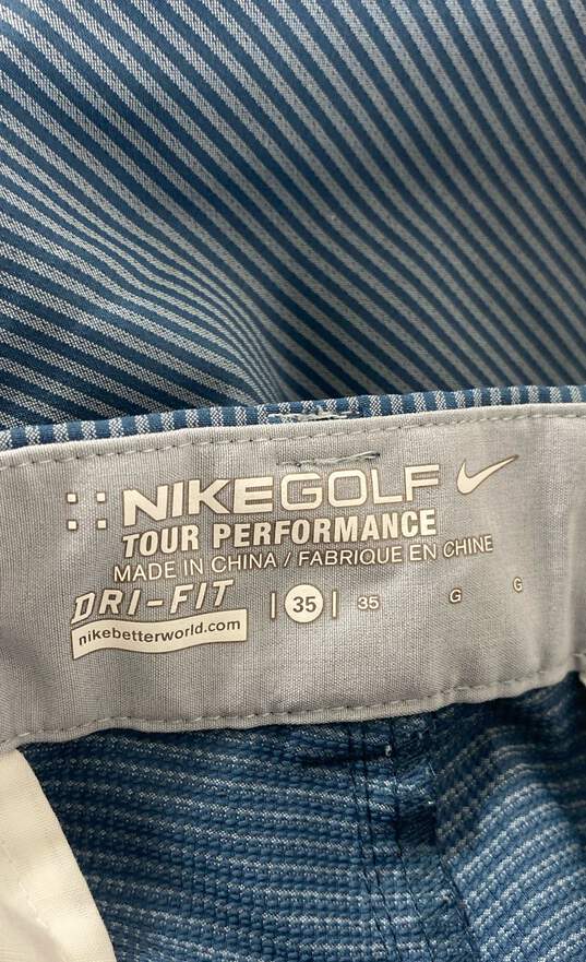 Nike Mens Blue Striped Dri-Fit Tour Performance Athletic Golf Shorts Size 35 image number 3