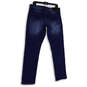 Womens Blue Denim Stretch Medium Wash Pockets Skinny Leg Jeans Size 32/32 image number 2