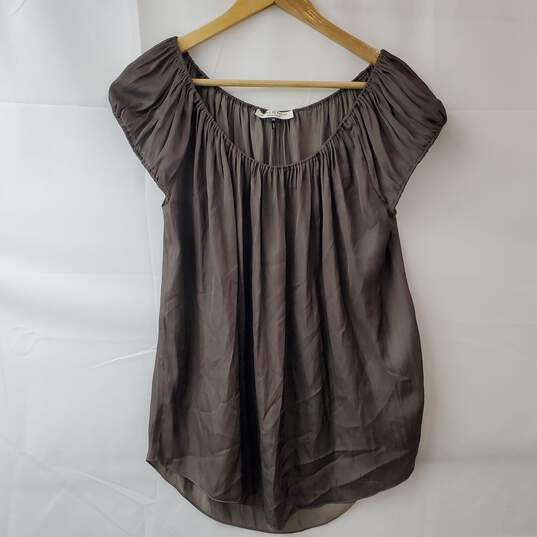 Halston Heritage Women's Olive Green Peasant Blouse XS image number 1
