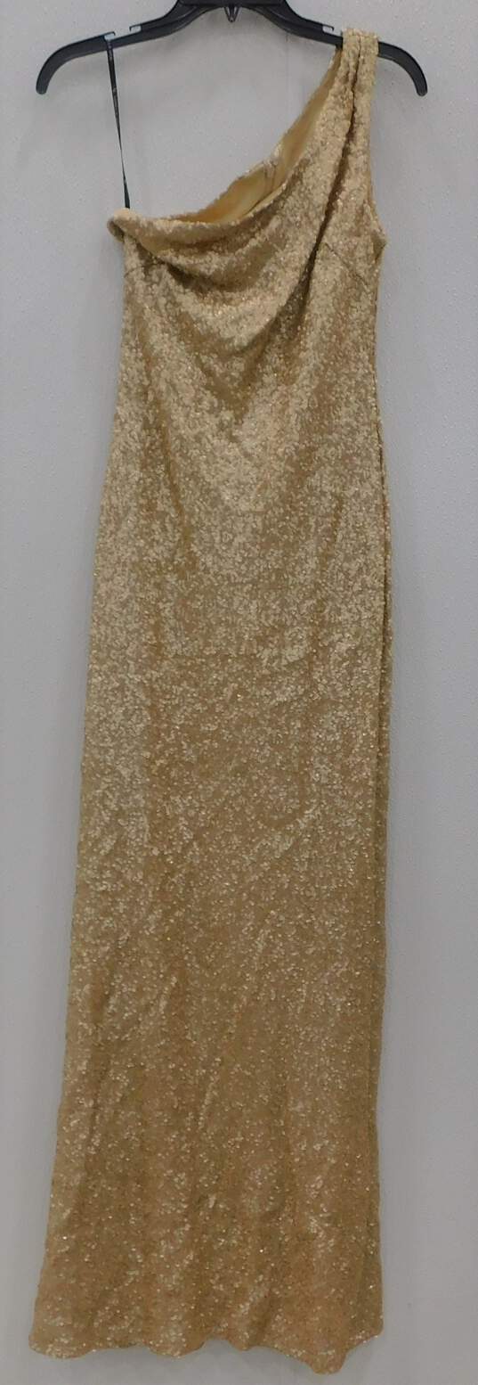 Women's Sorella Vita Sleeveless Gold Dress Size 8 image number 1