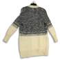 Womens Gray White Fair Isle Knitted Open Front Cardigan Sweater Size XS image number 2